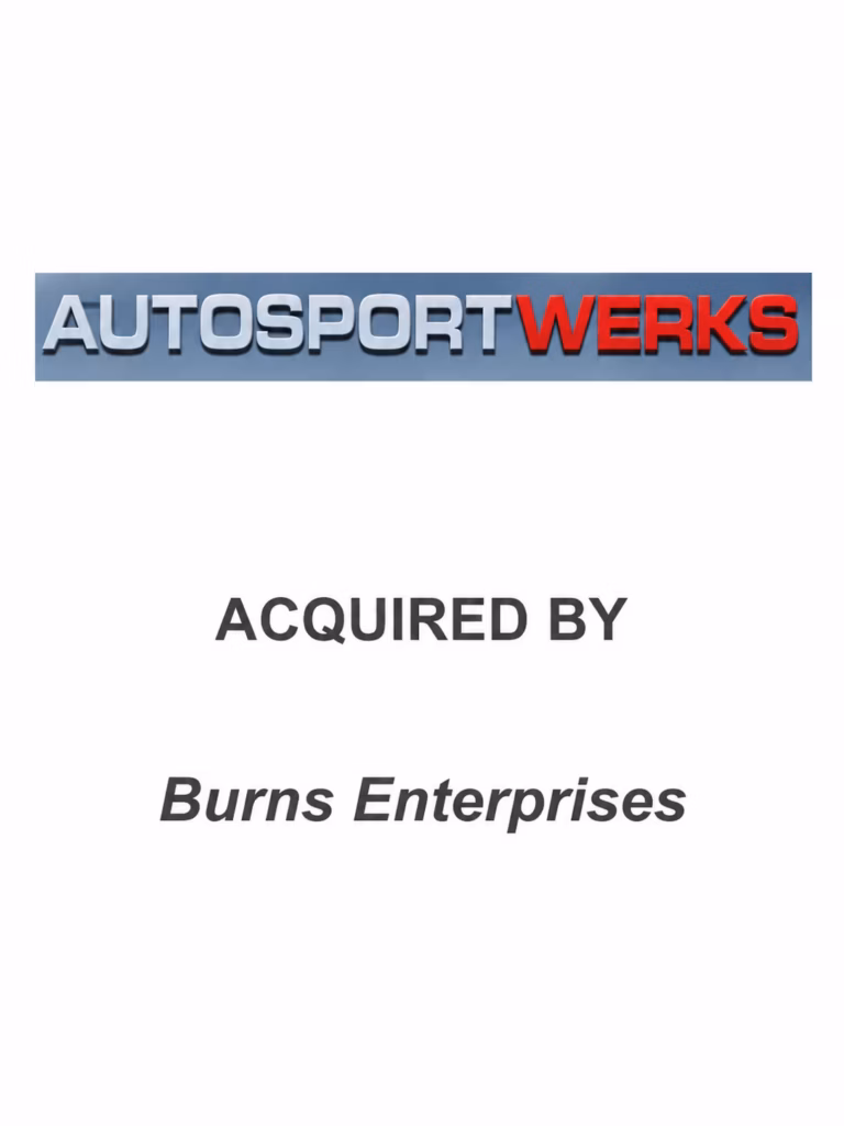 Acquisition announcement for Autosport Werks